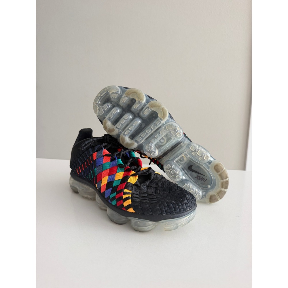 Nike Air Vapormax Inneva Mens 9 Black Multi Color Rainbow Woven AO2447-001